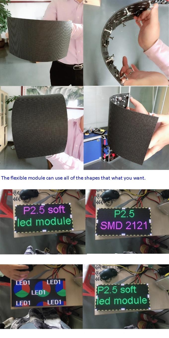 El módulo suave interior curvó el módulo flexible programable de la pantalla LED P2.5